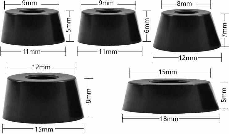 Pies de goma reforzado